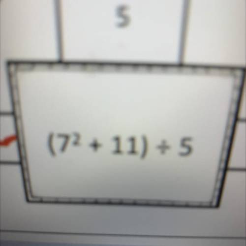 (7 to the power of 2 + 11) divided by 5