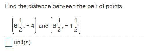 Find the distance between the pair of points.