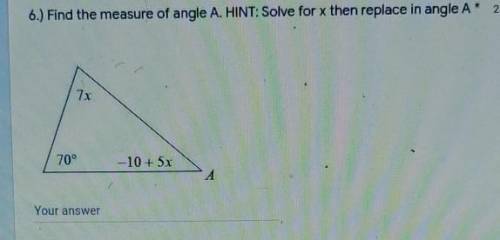 Find the measure of the angle