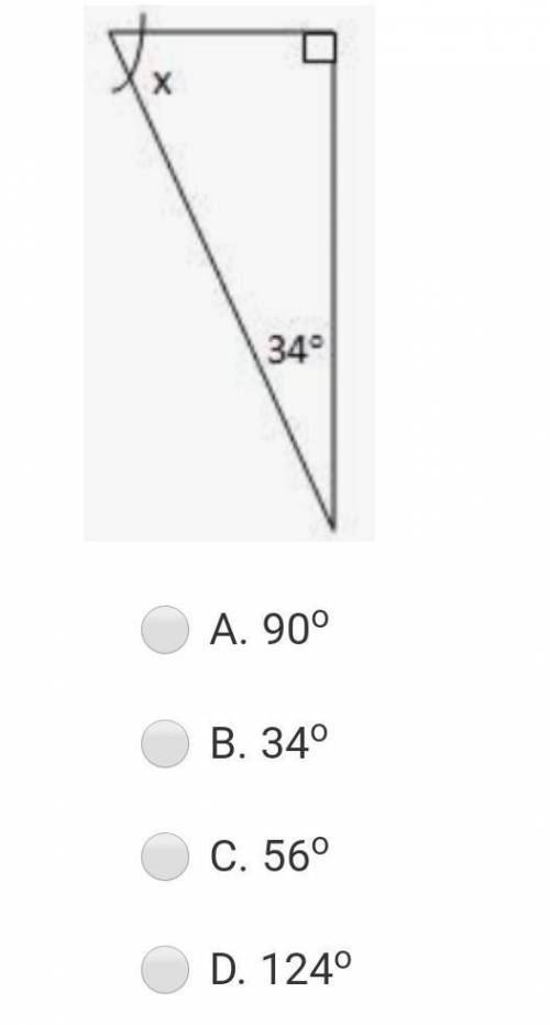 What's the value of the X in the Triangle below