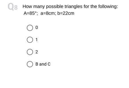 4. given SSA triangle A=31*, a=22cm, b=9cm. Find B, C, c

5. Find the measure of the angle below w