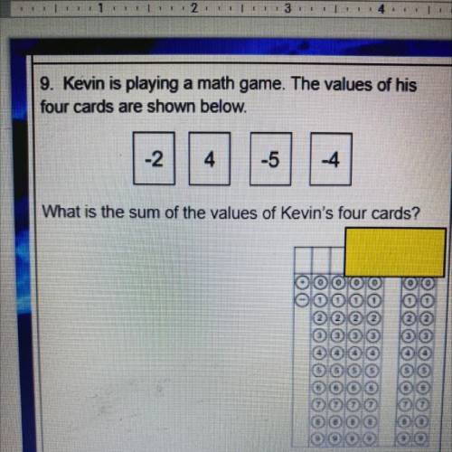 Kevin in playing a math game.The values of his four cards are shown below.Plzzzzzz help me