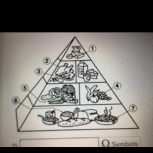 PLS HELP THIS IS DUE AT 11:59 TODAY

Look at the food pyramid and write the foods indicated by the