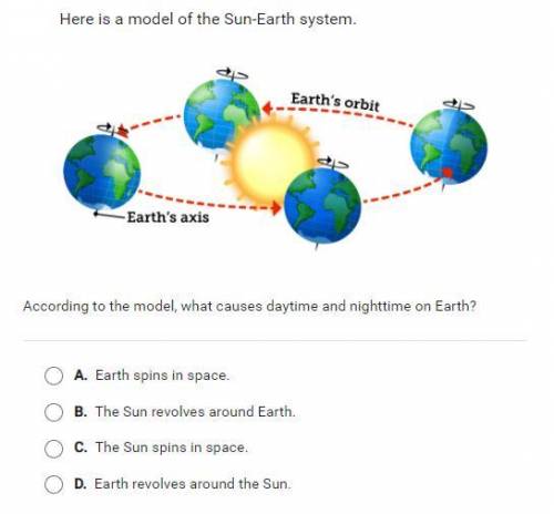 Pls help with give brainiest Here is a model of the Sun-Earth system.