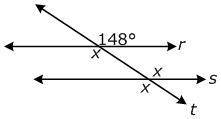 Hurry plz

In each diagram, line r is parallel to line s, and line t intersects lines r and sBased
