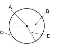 Helppppp Label the parts of the circle below. Write the correct letter next to the circle part.

C