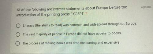 All of the following are correct statements I’m going to Europe before the introduction of the prin