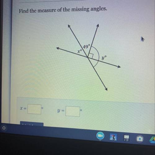 Find the measure of the missing angles.
to 790
yº