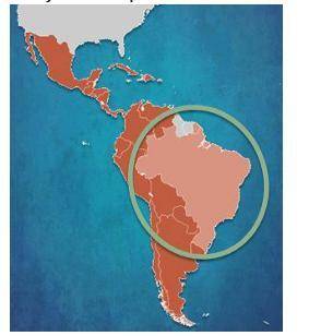 Which country colonized the region that is highlighted and circled on the map above?

A.SpainB.Eng