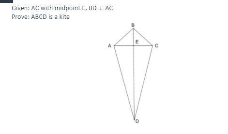 Please answer I will give you brainliest and 35 points help please...

Given: AC with midpoint E,