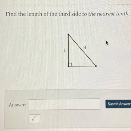 Find the length of the third side to the nearest tenth.
8
1