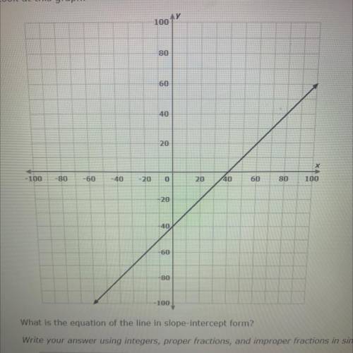 WHAT IS THE EQUATION OF THE LINE IN SLOPE - INTERCEPT FORM