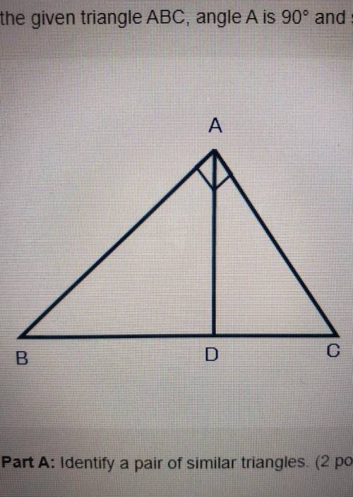 (03.06 HC) Seth is using the figure shown below to prove Pythagorean Theorem using triangle similar