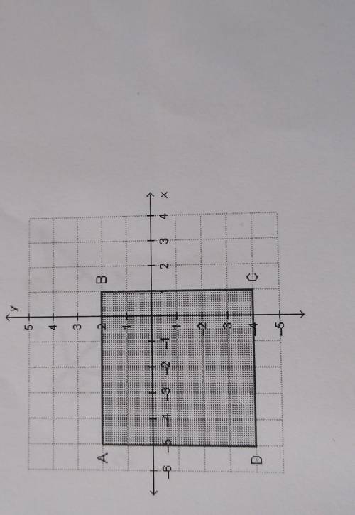 If a translation of T-3,-8 is applied to square ABCD, what are the coordinates of B'?
