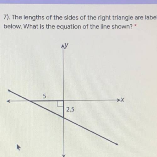 7). The lengths of the sides of the right triangle are labeled in the figure

below. What is the e