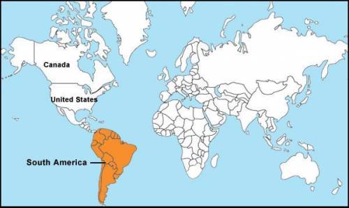 To travel from the U.S. to South America, a person would go ___