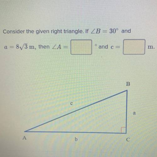 Plz help!!
Consider the given right triangle.