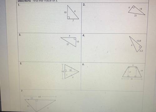 HELP ME FIND THE VALUE OF X 20 points