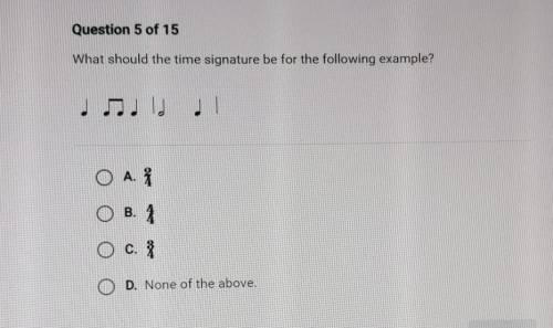 What should the time signature be for the following example?