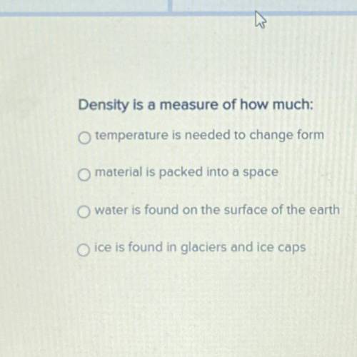 Density is a measure of how much?