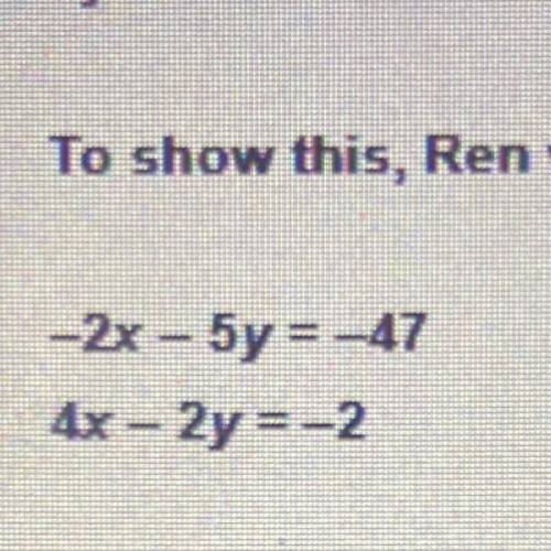 Run was trying to solve a system of linear equations he correctly argued that he could replace one
