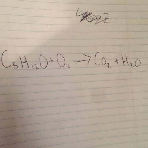 Prove Conservation of Mass

This is the combustion of pentane. How do I prove that there’s a conse
