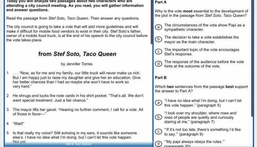 Why is the vote most essential to the development of the plot in the passage from Stef Soto, Taco Q