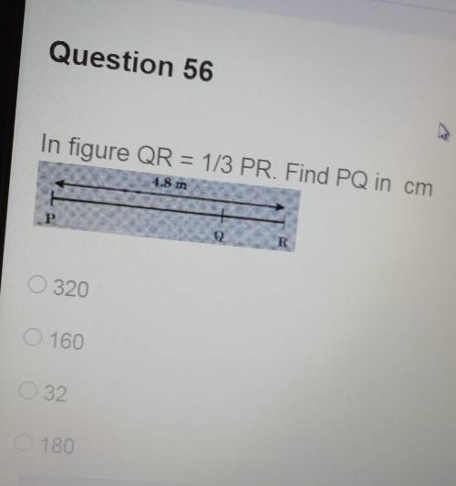 In figure qr = 1/3pr. find pq