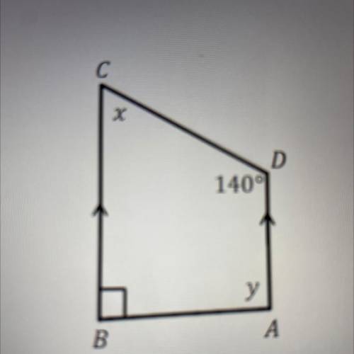 Find the value of x and y in trapezoid ABCD