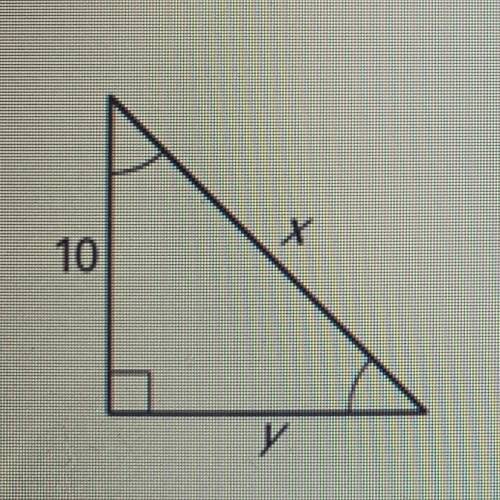PLEASE HELP 
Find the value of x and y. Write your answer in simplest radical form.