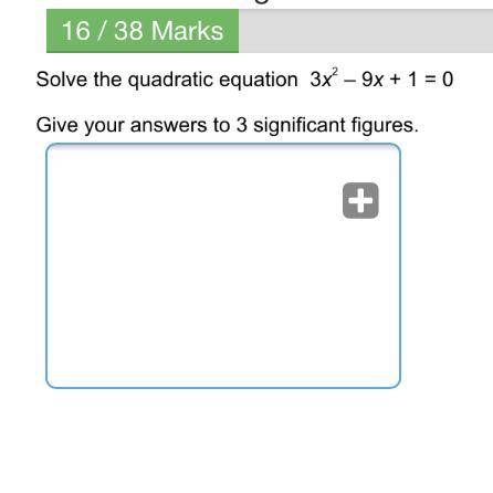 Solve the quadratic equation 3x^2-9x+1=0.
Please help.