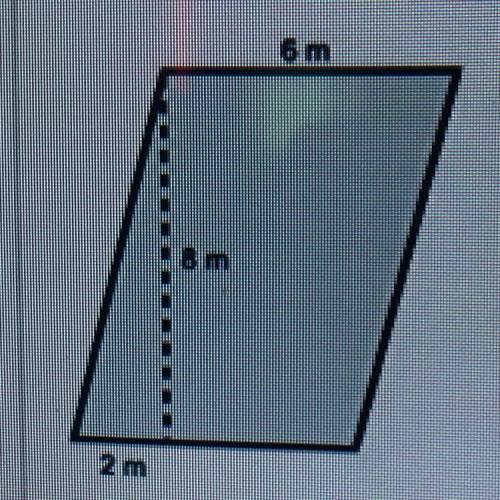 URGENT PLEASE HELP!!

(05.02)
The area of the parallelogram below is
square meters. (4 points)
(I
