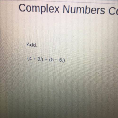 Complex Numbers I need help
