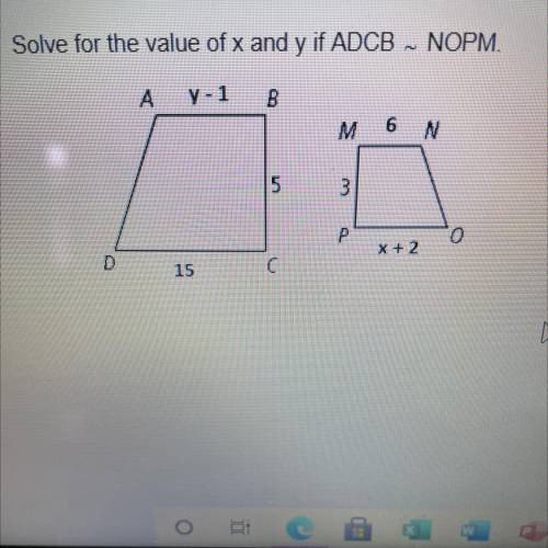 Help please 
To solve x and y