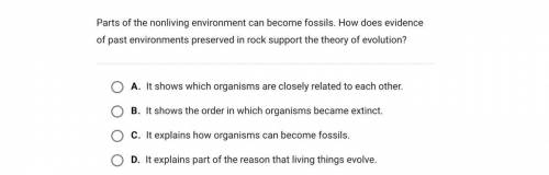 Parts of the nonliving environment can become fossils. How does evidence of past environments prese