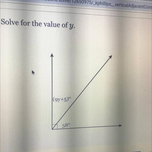 Solve for the value of y.