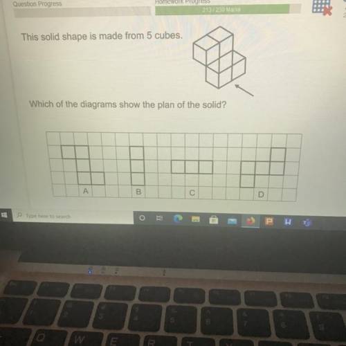 This solid shape is made from 4 cubes