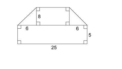ILL GIVE 15 POINTS AND BRAINLIEST

The figure is made up of 2 rectangles and 2 right triangles.
Wh