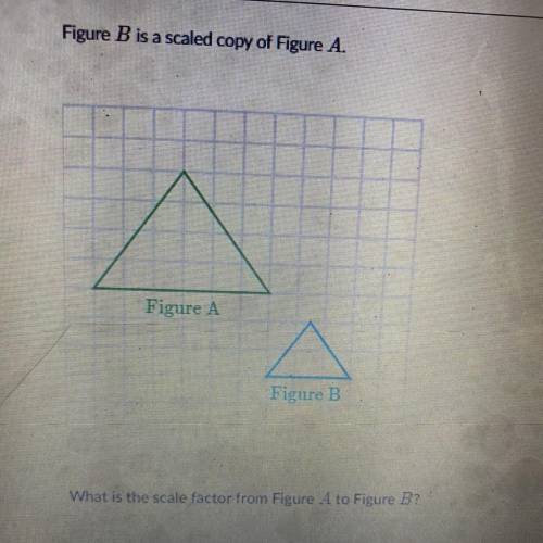 Figure B is a scaled copy of figure A what is the scale factor from Figure A to Figure B