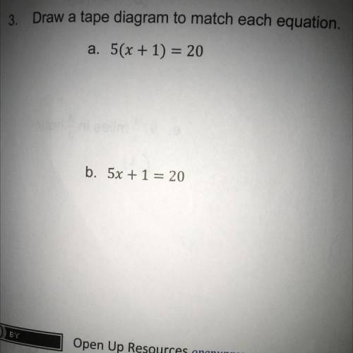Draw a tape diagram to match each equation.