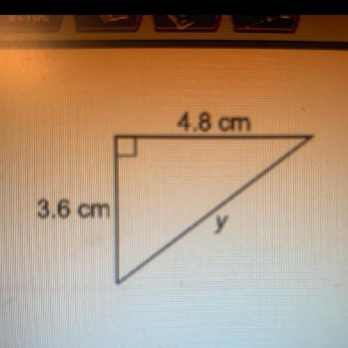 What is the length, in centimeters (cm), of y?