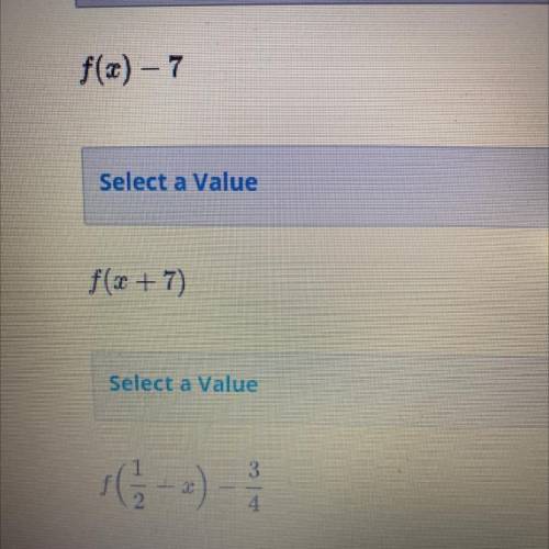 For each of the following functions, state which variable is being transformed.

(Btw the answers