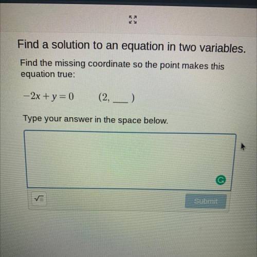 Find a solution to an equation in two variables.

Find the missing coordinate so the point makes t