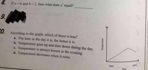 Theres 2 questions and an image provided

1. if a= 6 and b=2 them what does a^b equal
2. according