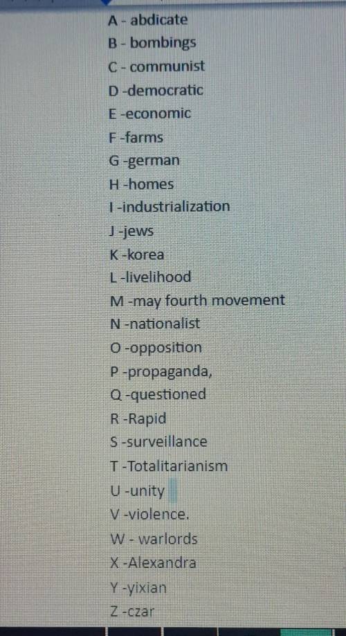 Make a paragraph and add ( 7 of these words in the photo) it has to be about communist revolution