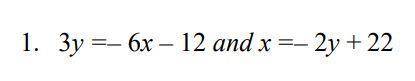 PLSS PLS PLS HELP ME I NEED THE ANSWER
question: solve for this solution using substitution.