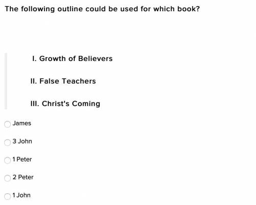 The following outline could be used for which book?