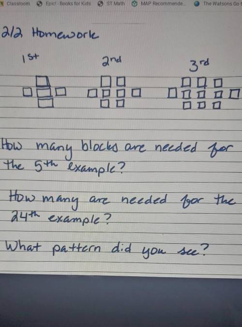 How many blocks are needed for the 5th example?