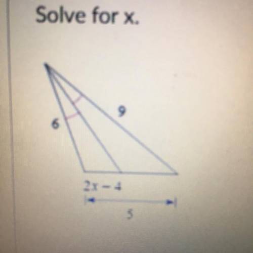 Solve for x. Please help asap, thank you!