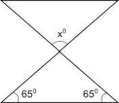 PLEASE HURRY WILL GIVE BRAINLIEST

Find the measure of angle x in the figure below:
Two triangles